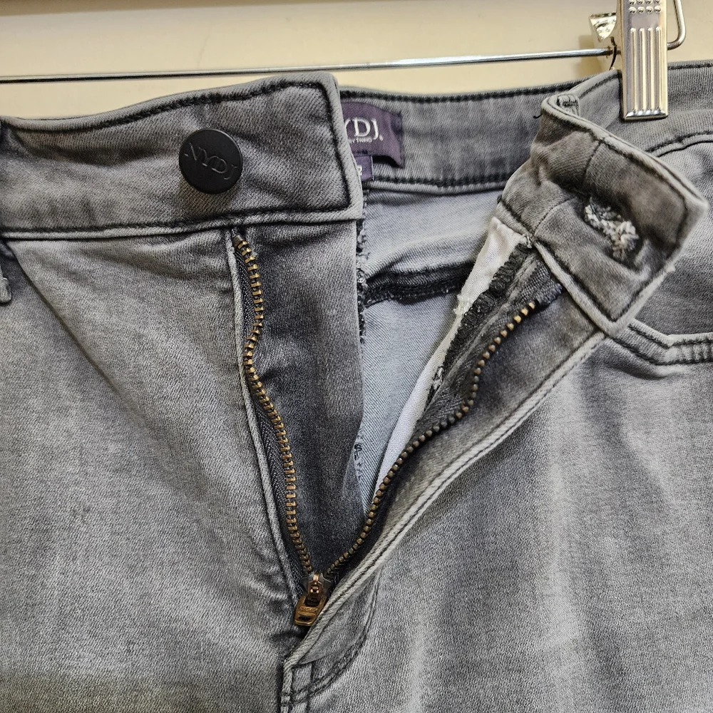 NYDJ size‎ 12 Lift Tuck Ami Skinny Jeans Ankle Length Gray Ash